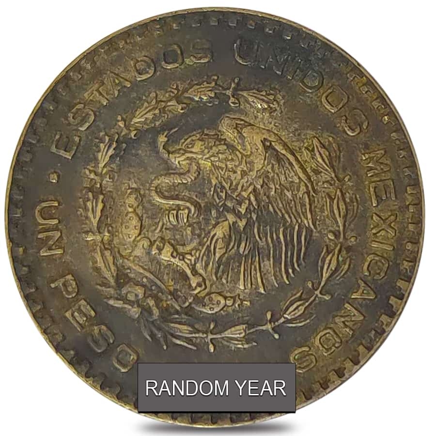 1957-1967 Mexico 1 Peso Silver Coin Avg Circ ASW 0.0514 oz thumbnail 4