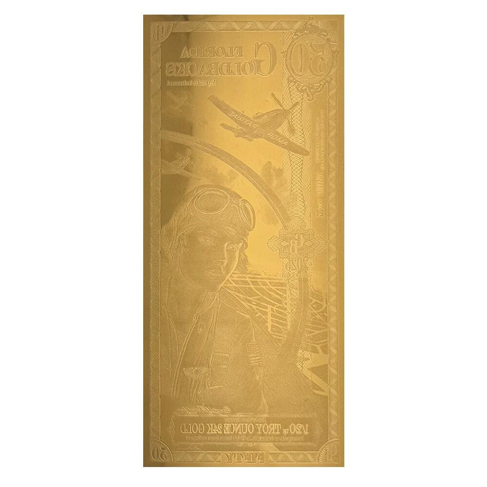 50 Florida Goldback 1/20 oz 24K Gold Foil Aurum Note thumbnail 2
