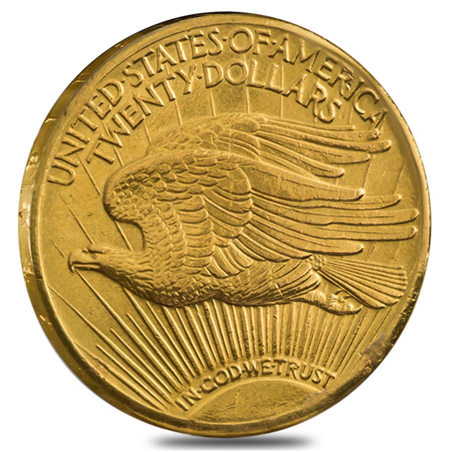 $20 Gold Double Eagle Saint Gaudens - Ex Jewelry (Random Year) thumbnail 2
