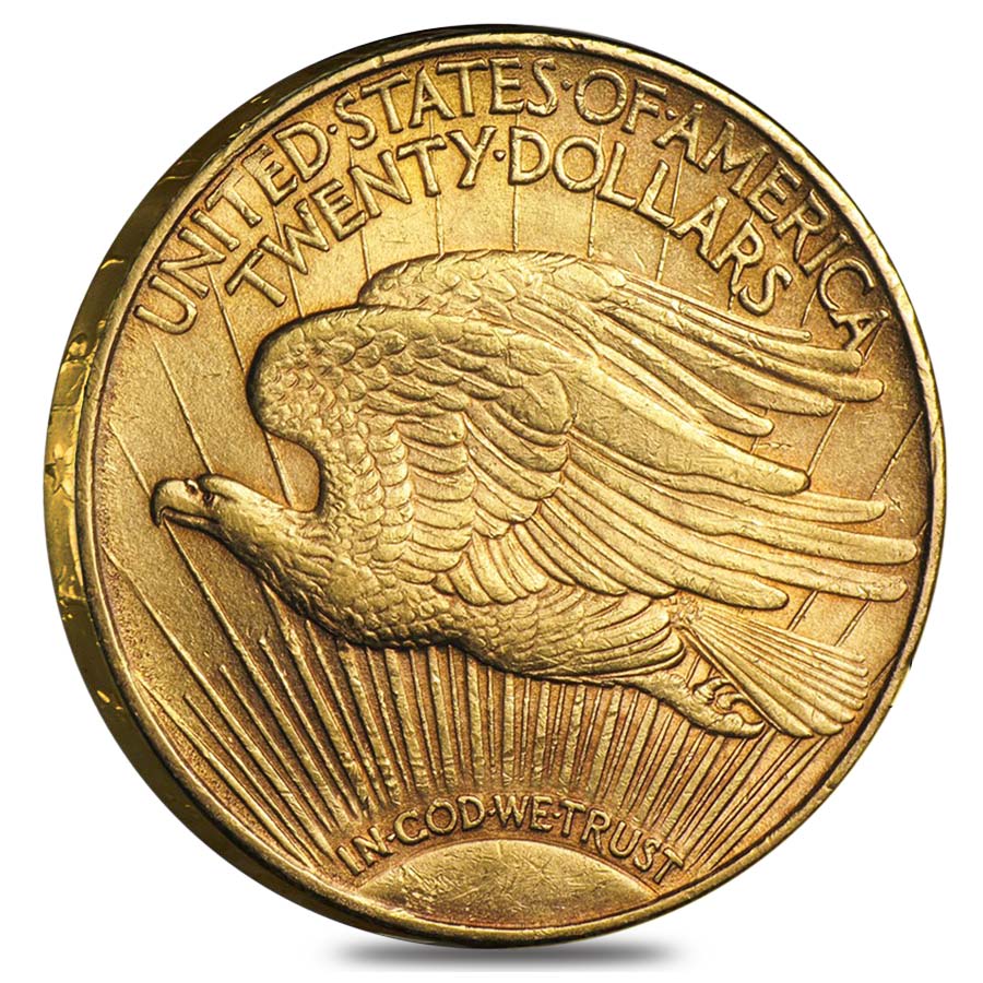$20 Gold Double Eagle Saint Gaudens - Extra Fine XF (Random Year) thumbnail 2
