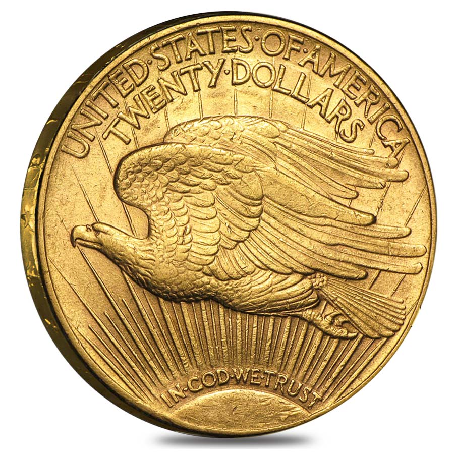 $20 Gold Double Eagle Saint Gaudens - Almost Uncirculated AU (Random Year) thumbnail 2