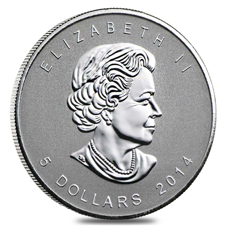 2014 1 oz Canadian Silver Maple Leaf - Horse Privy (Reverse Proof) thumbnail 2