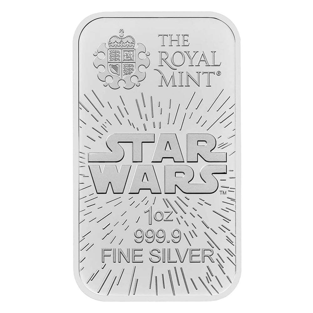 1 oz Royal Mint Star Wars Light Side Silver Bar .9999 Fine (Sealed) thumbnail 2