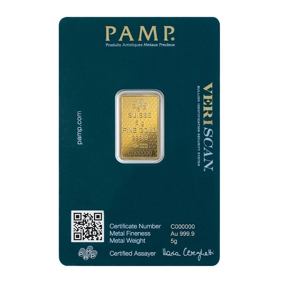 5 Gram Gold Bar PAMP Suisse Lady Fortuna 45th Ann (in Assay) thumbnail 3