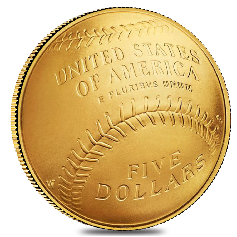 2014 W $5 Gold National Baseball Hall of Fame Coin NGC MS 70 (Cal Ripken Jr.) thumbnail 4