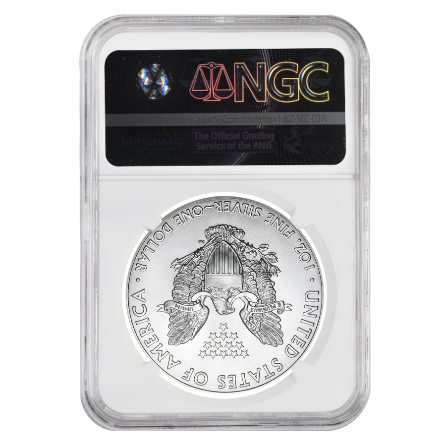 2004 1 oz Silver American Eagle $1 Coin NGC MS 69 thumbnail 2