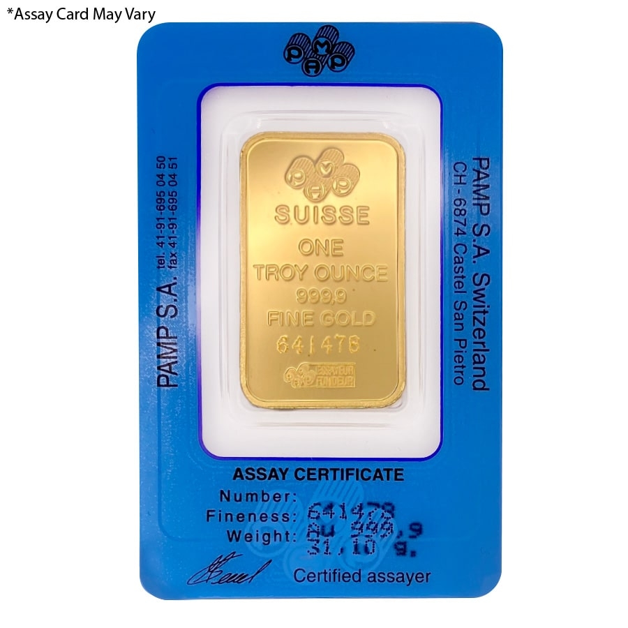Vintage Assay - 1 oz Gold Bar PAMP Suisse Lady Fortuna .9999 Fine thumbnail 3