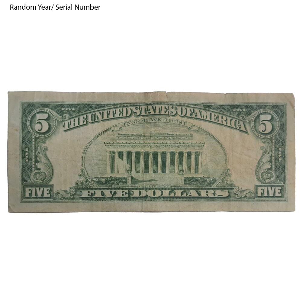 $5 Bill Legal Tender Currency Note Red Seal Cull (Random Year) thumbnail 2