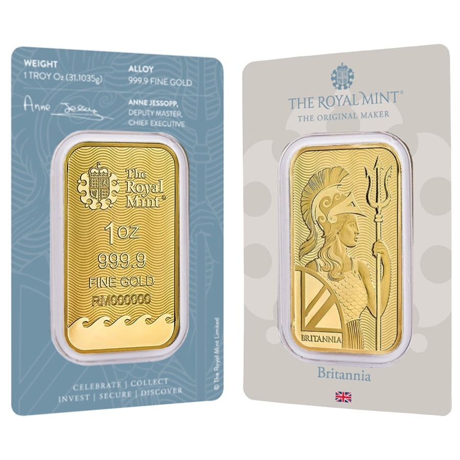1 oz Britannia Gold Bar .9999 Fine (in Assay) thumbnail 2
