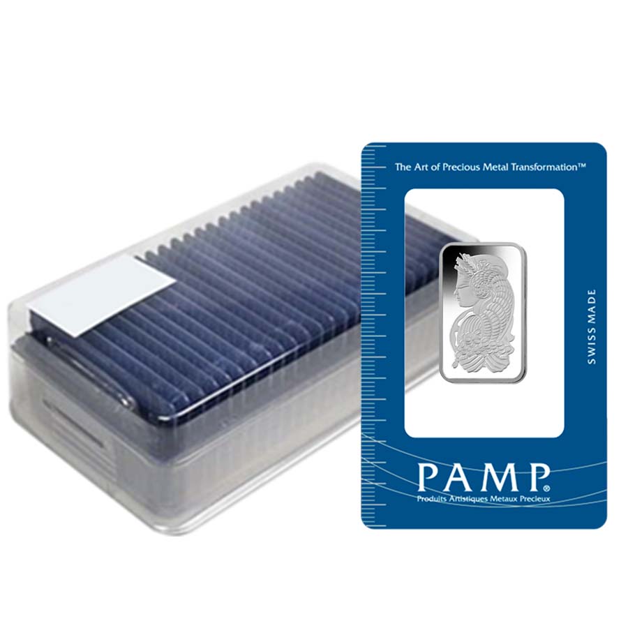 20 gram PAMP Suisse Lady Fortuna Platinum Bar .9995 Fine (In Assay) thumbnail 4