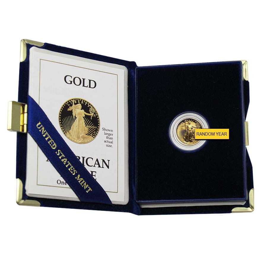 1/10 oz Proof Gold American Eagle (Random Year, w/Box & COA) thumbnail 4