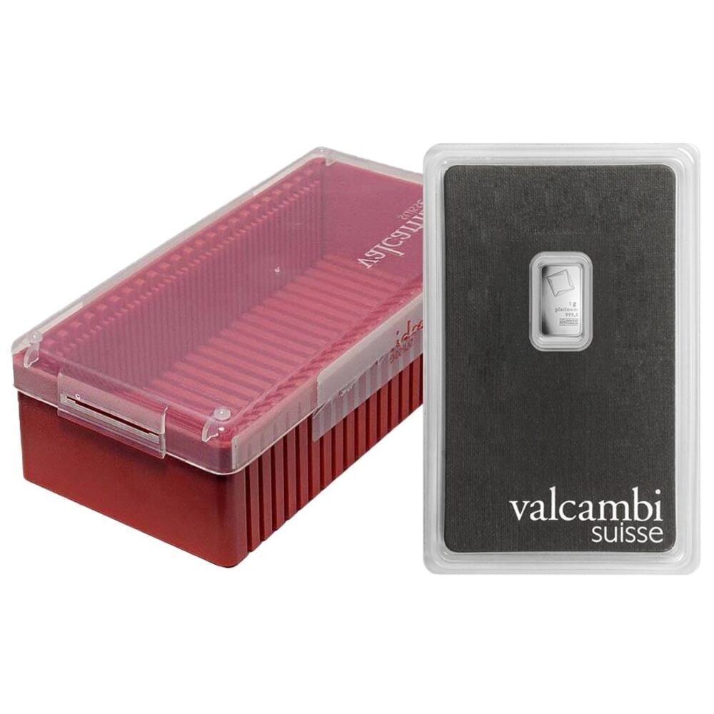 1 Gram Platinum Bar - Valcambi Suisse .9995 Fine (in Assay) thumbnail 4