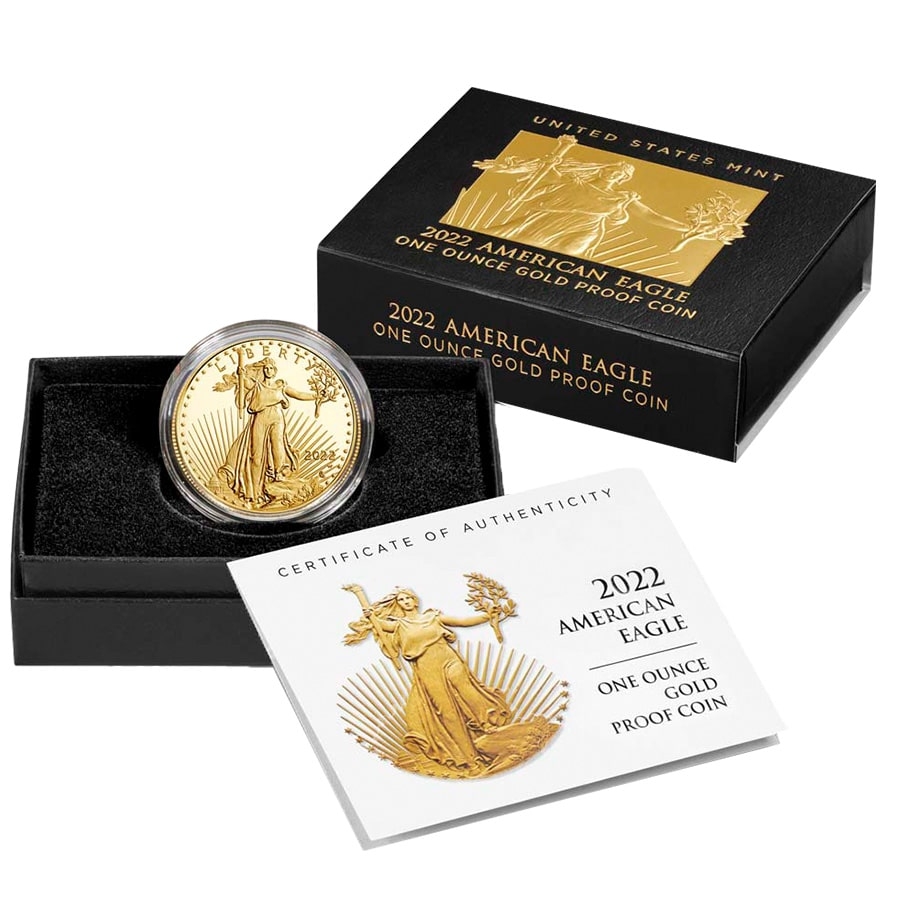 2022-W 1 oz $50 Proof Gold American Eagle (w/Box & COA) thumbnail 4