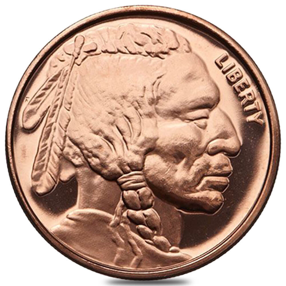 Tube of 20 - 1 oz Indian Head Copper Round .999 Fine thumbnail 2