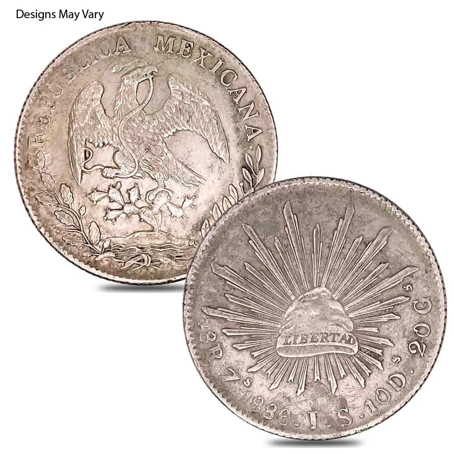 1825 - 1897 Mexico 8 Reales Radiant Cap Silver Coin Cull / Holed ASW 0.7859 oz thumbnail 3