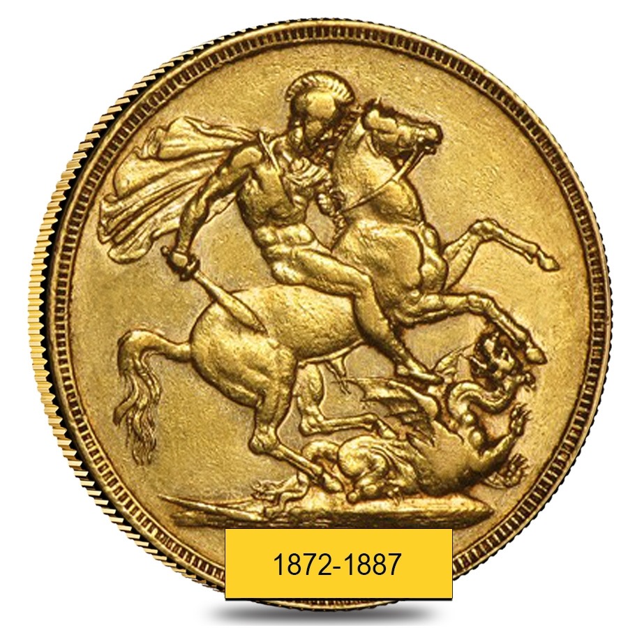 1872-1887 M Australia Gold Sovereign Victoria Young Head (Avg Circ) thumbnail 3