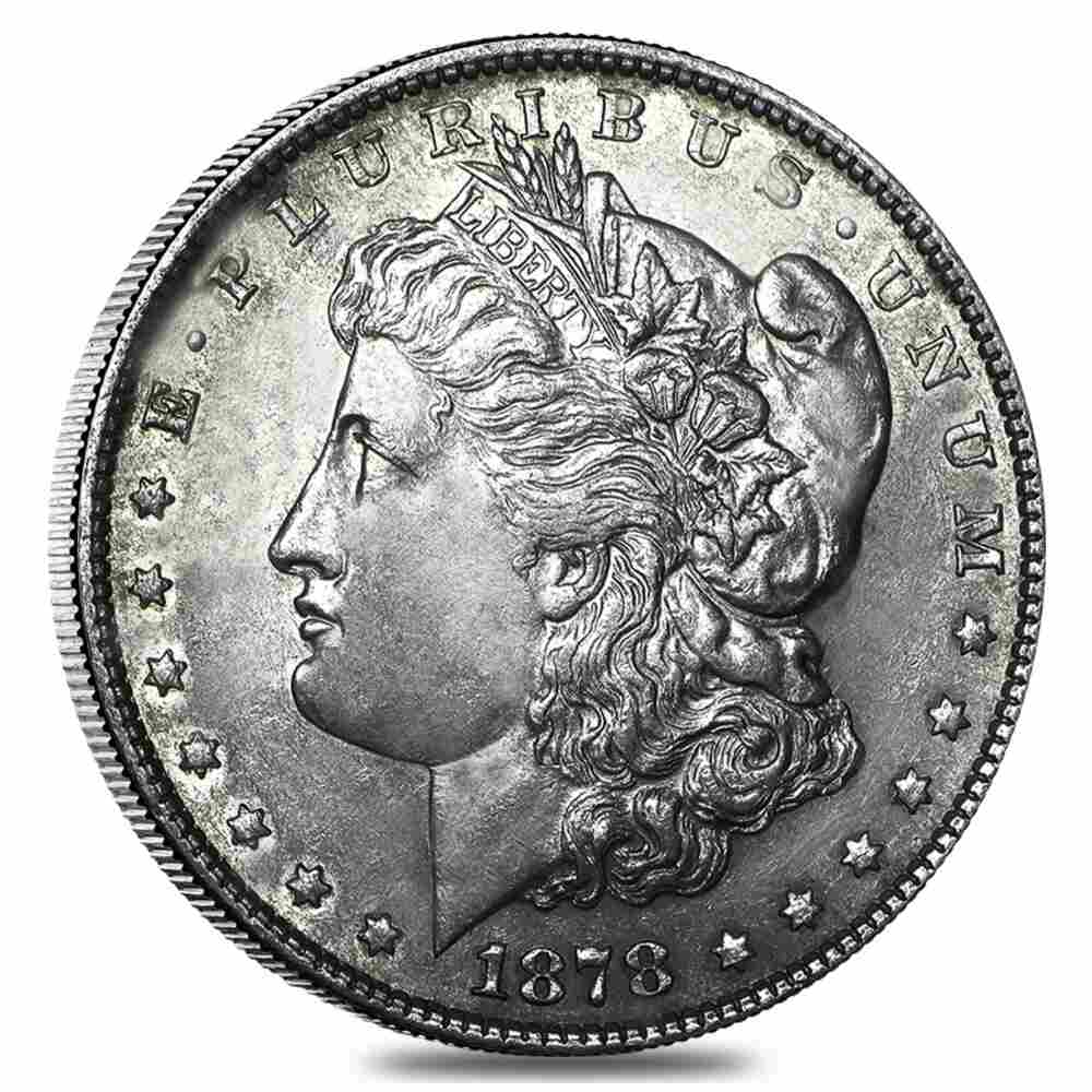 1878 Silver Morgan Dollar 7 Tailfeathers Reverse of 79 VG-XF thumbnail 3