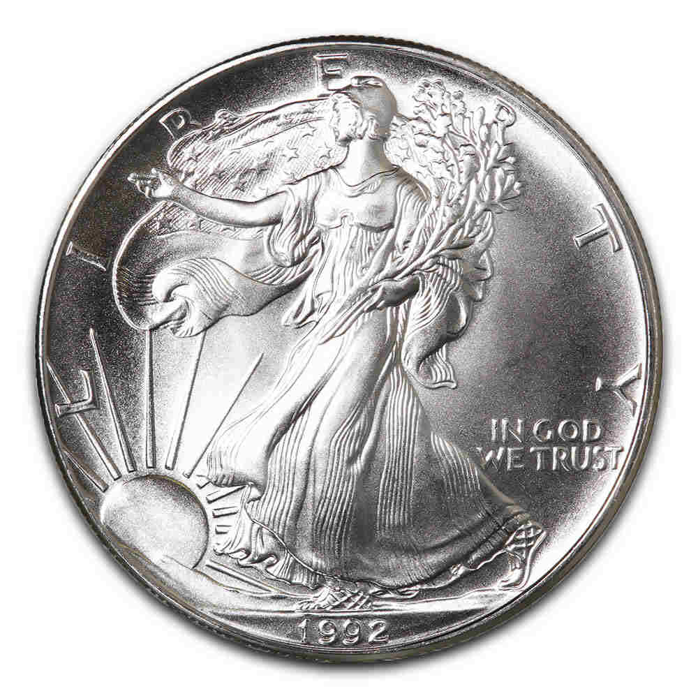 1992 1 oz Silver American Eagle $1 Coin NGC MS 69 thumbnail 3