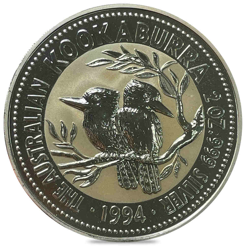 1994 2 oz Silver Australian Kookaburra Perth Mint .999 Fine BU