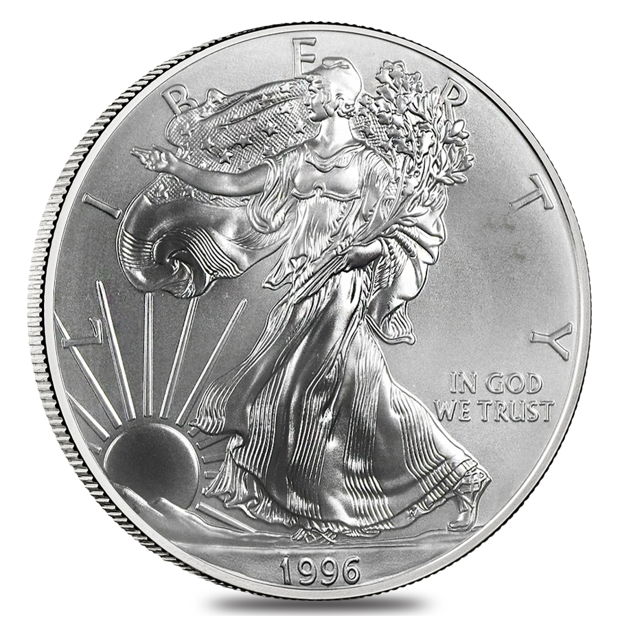 1996 1 oz Silver American Eagle Cull thumbnail 3