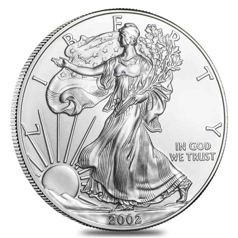 2002 1 oz Silver American Eagle Struck in 2001 NGC MS 69 Early Production thumbnail 3