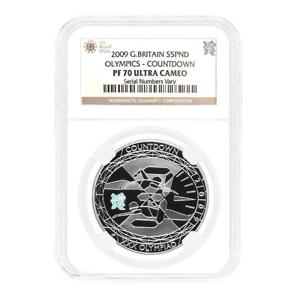 2009 Great Britain 2012 London Olympics Countdown Proof Silver Coin NGC PF 70 UCAM thumbnail 3