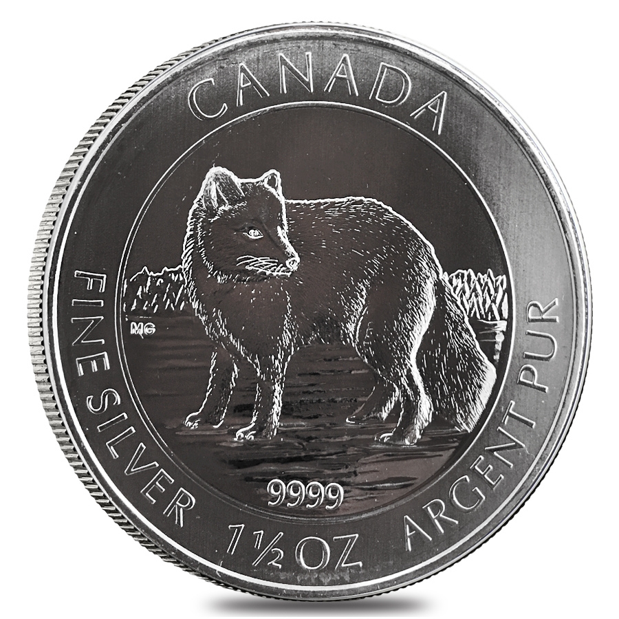 2014 1.5 oz Canadian Silver Arctic Fox $8 Coin .9999 Fine BU thumbnail 3