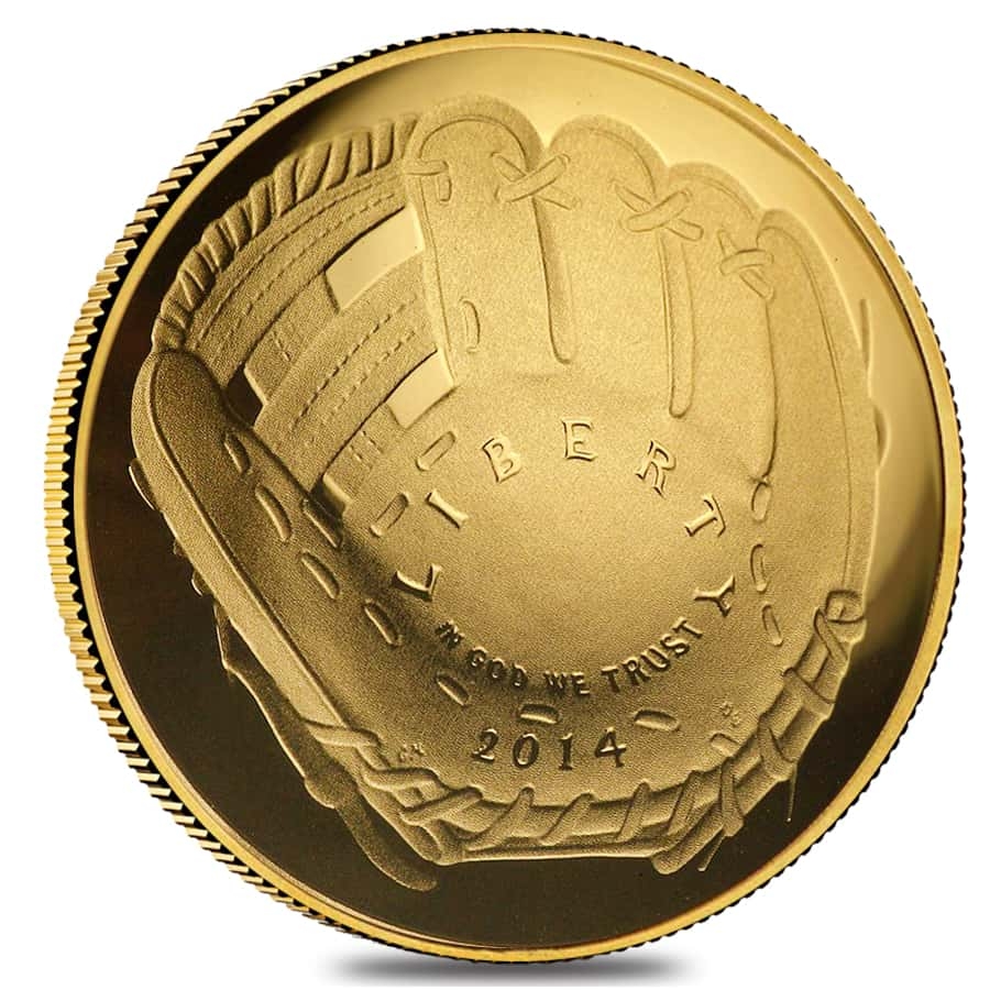 2014 W Proof Gold $5 National Baseball Hall of Fame Coin NGC PF 70 UCAM thumbnail 3