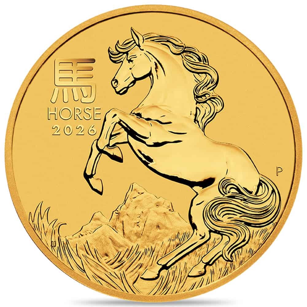 2026 1/10 oz Gold Lunar Horse BU Australian Perth Mint thumbnail 3