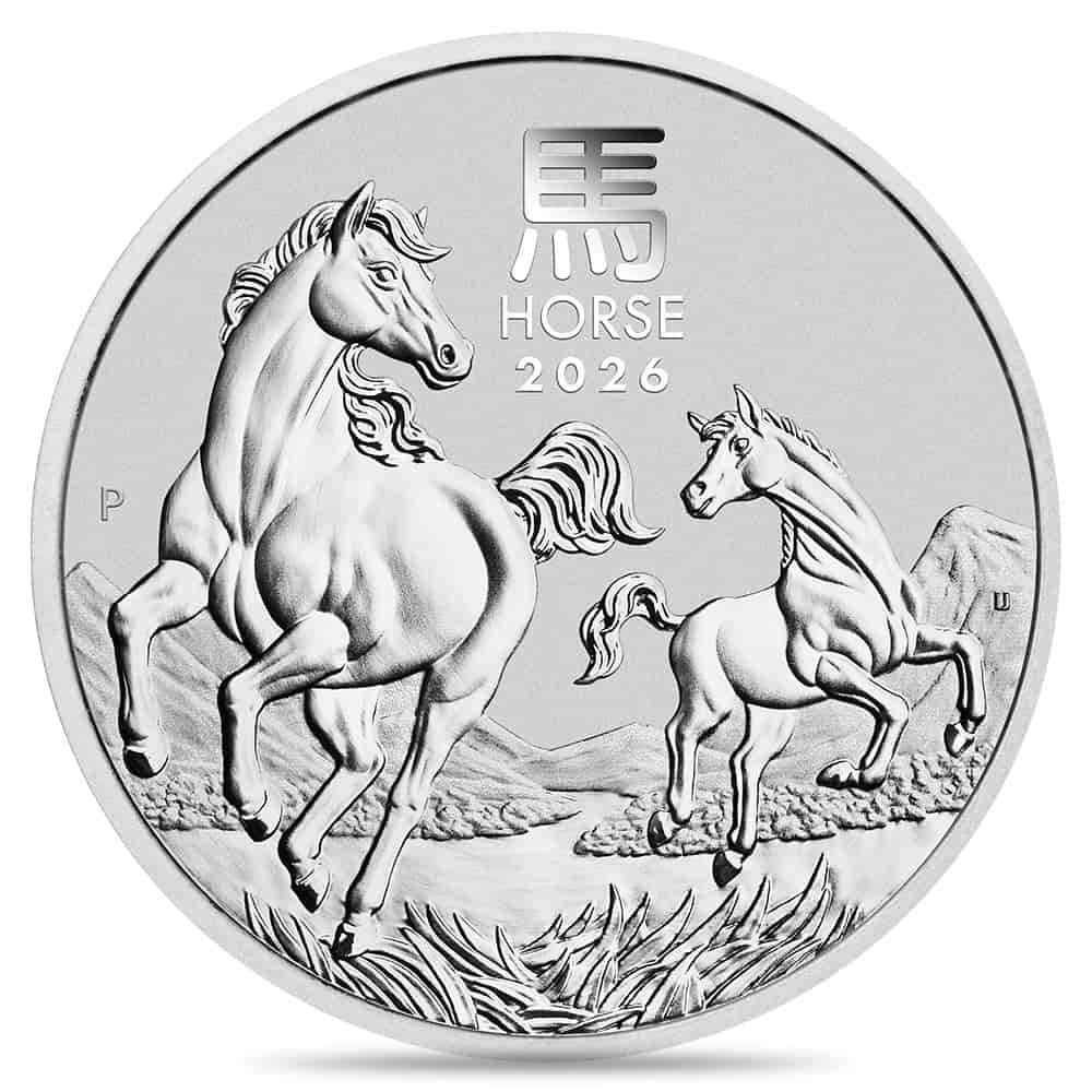 2026 1 Kilo Silver Lunar Horse BU Australian Perth Mint thumbnail 3