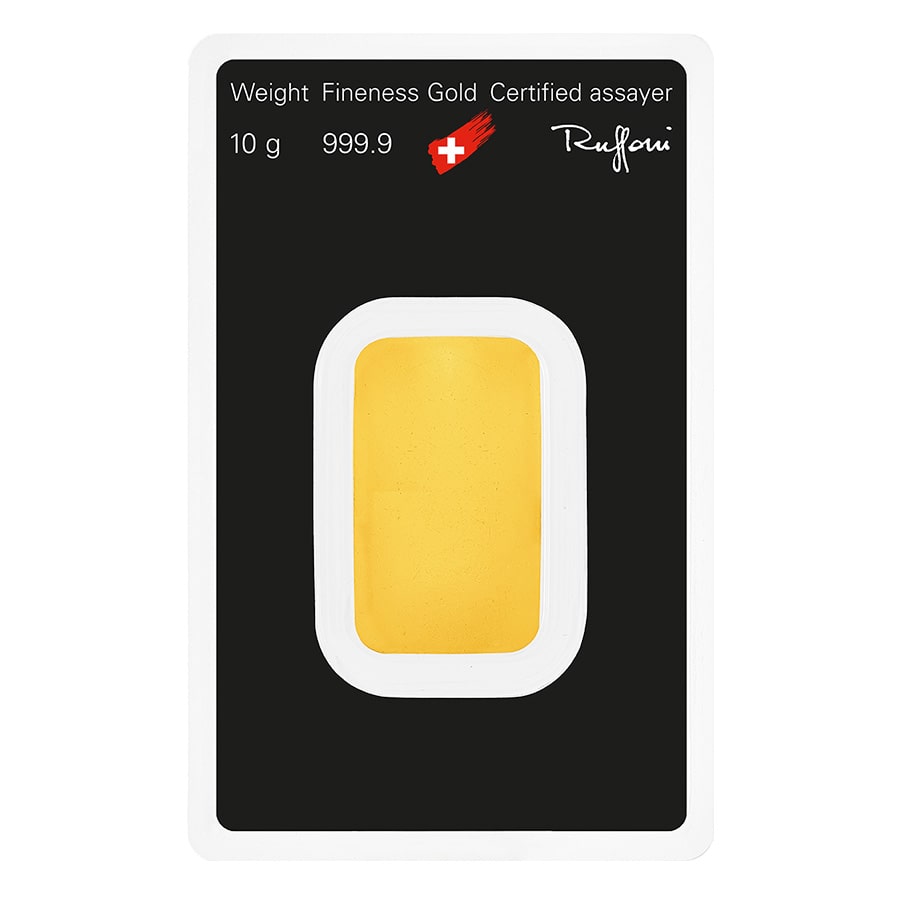 10 Gram Argor Heraeus Gold Bar .9999 Fine (in Assay) thumbnail 3