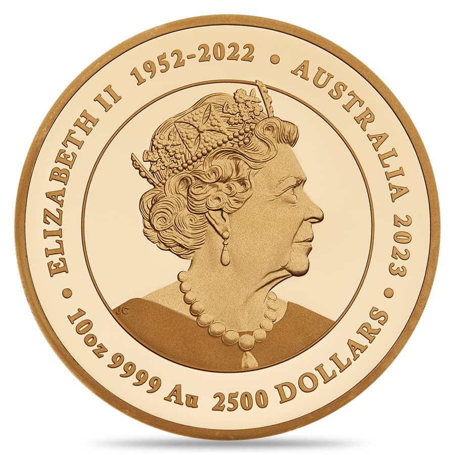 2023 10 oz Proof Gold Jewelled Snake Coin Perth Mint (w/Diamonds) thumbnail 3