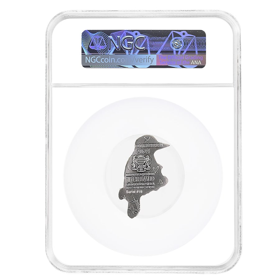 2024 Chad 1 oz Silver Kookaburra Shaped Coin NGC MS 70 ER One of First 100 thumbnail 2
