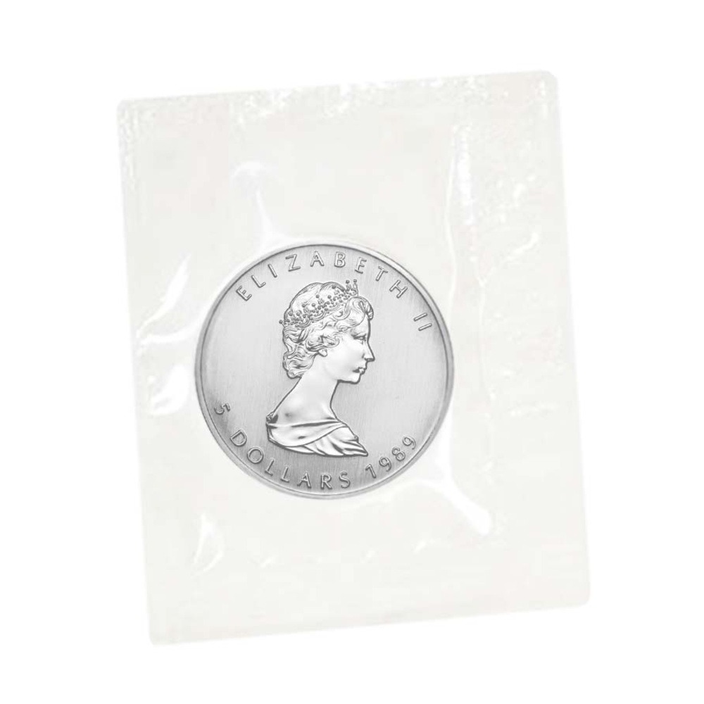 1989 1 oz Silver Canadian Maple Leaf .9999 Fine $5 Coin BU (Sealed) thumbnail 4