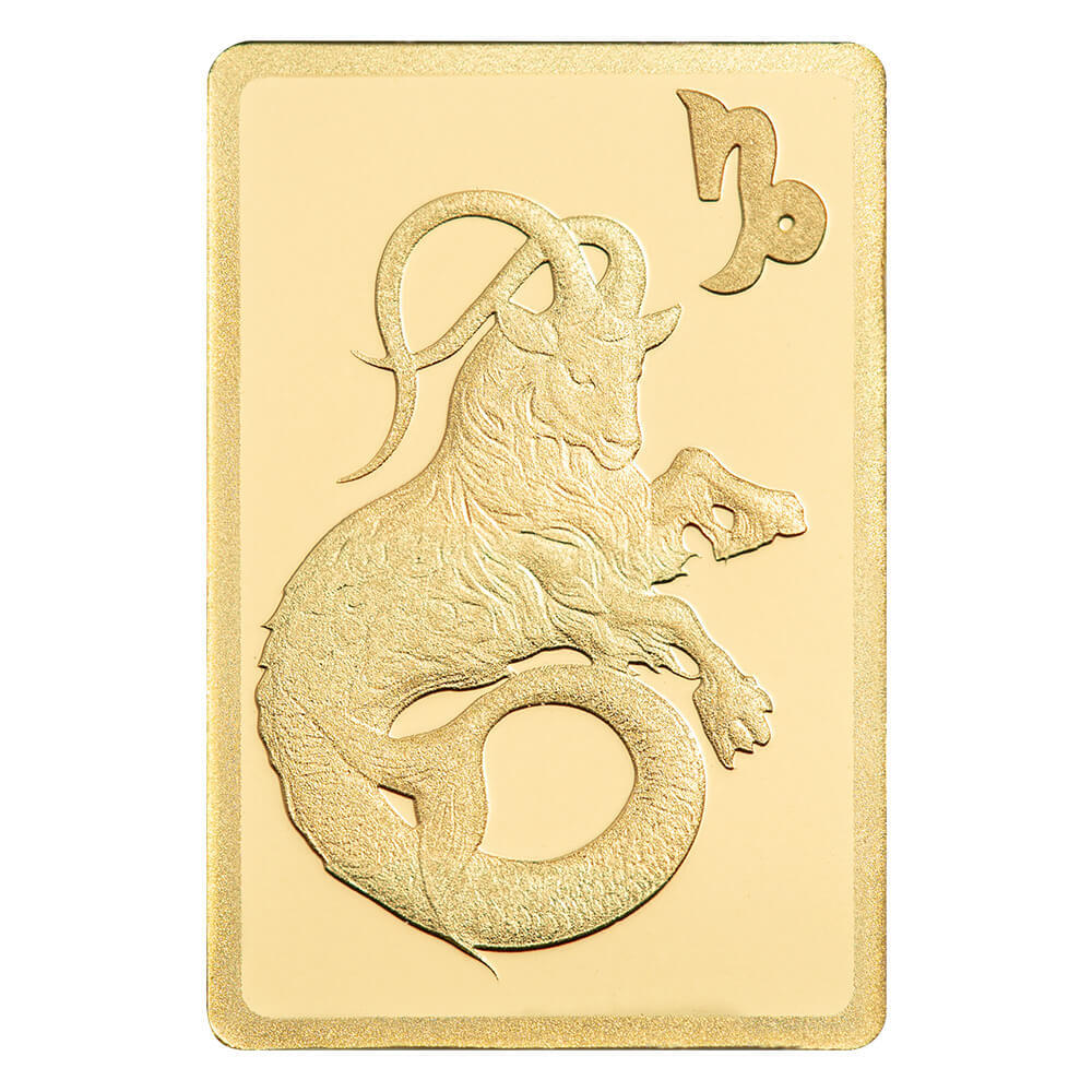 1/2 Gram PAMP Suisse Capricorn Zodiac Gold Bar (in Assay) thumbnail 4
