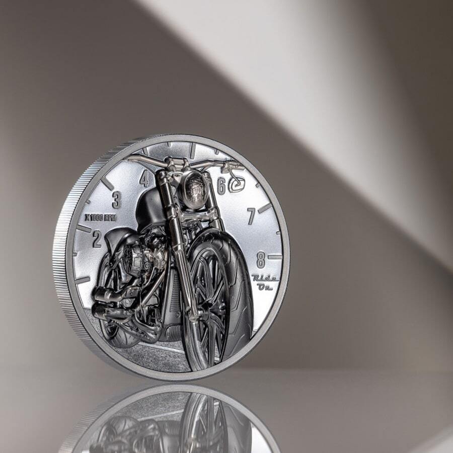 2024 Cook Islands 2 oz Silver The Journey Motorbike Coin thumbnail 4