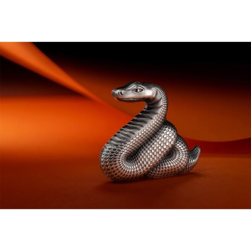 2025 Mongolia 1 oz Silver Lunar Year of The Snake Shaped Coin thumbnail 4