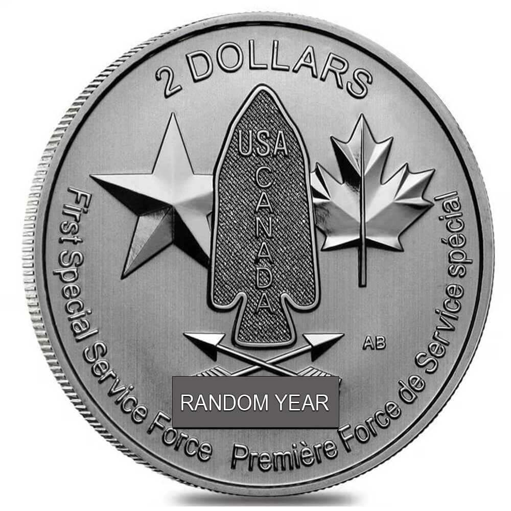 Canada 1/2 oz Silver Special Service Force $2 Coin BU (Random Year)