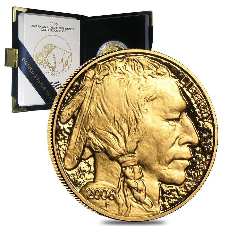 2006-W 1 oz Proof Gold American Buffalo $50 Coin (w/Box & COA)