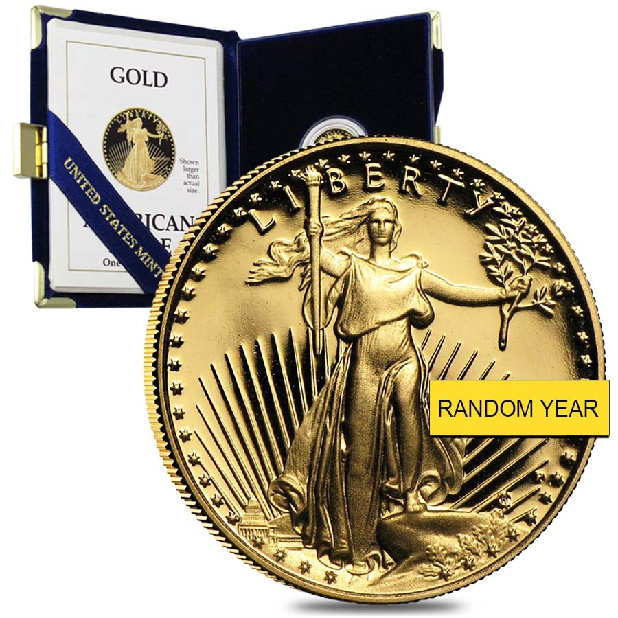 1/10 oz Proof Gold American Eagle (Random Year, w/Box & COA)