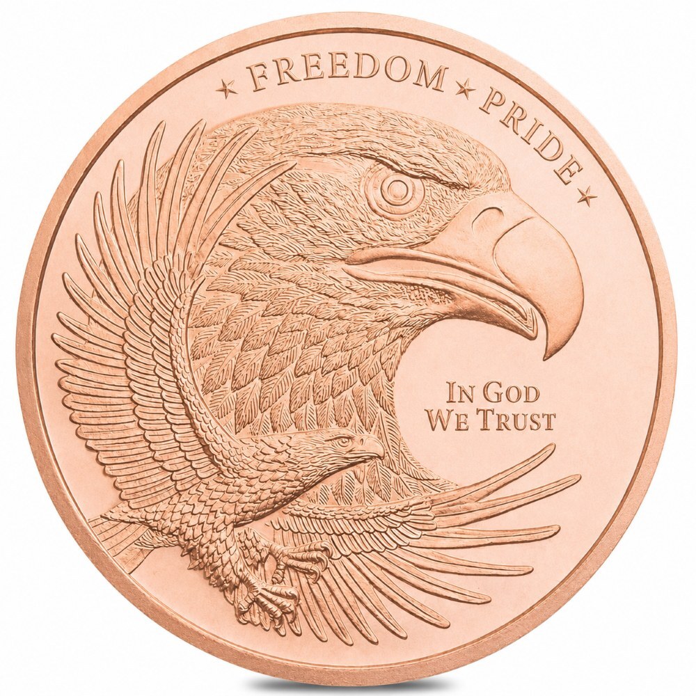 Tube of 20 - 1 oz Eagle Copper Round .999 Fine thumbnail 2