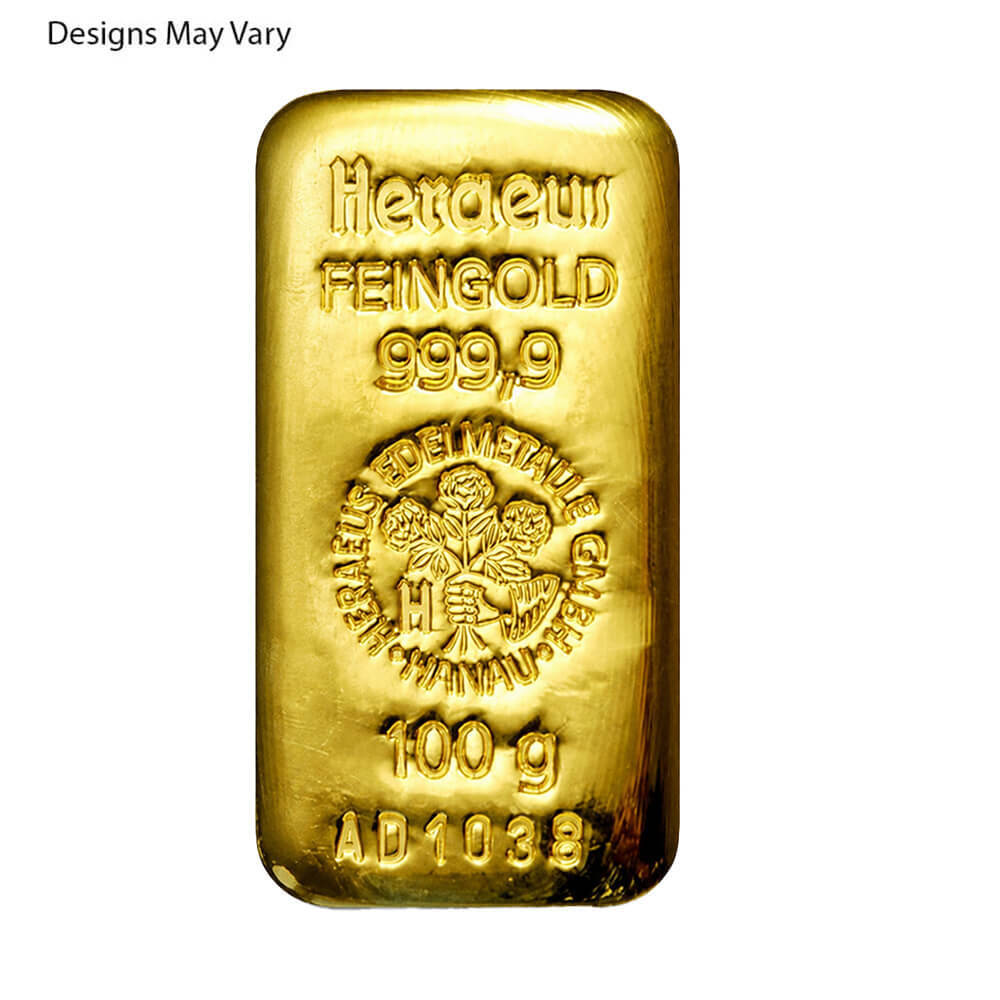 100 Gram Generic Gold Bar .999+ Fine (Secondary Market) thumbnail 3