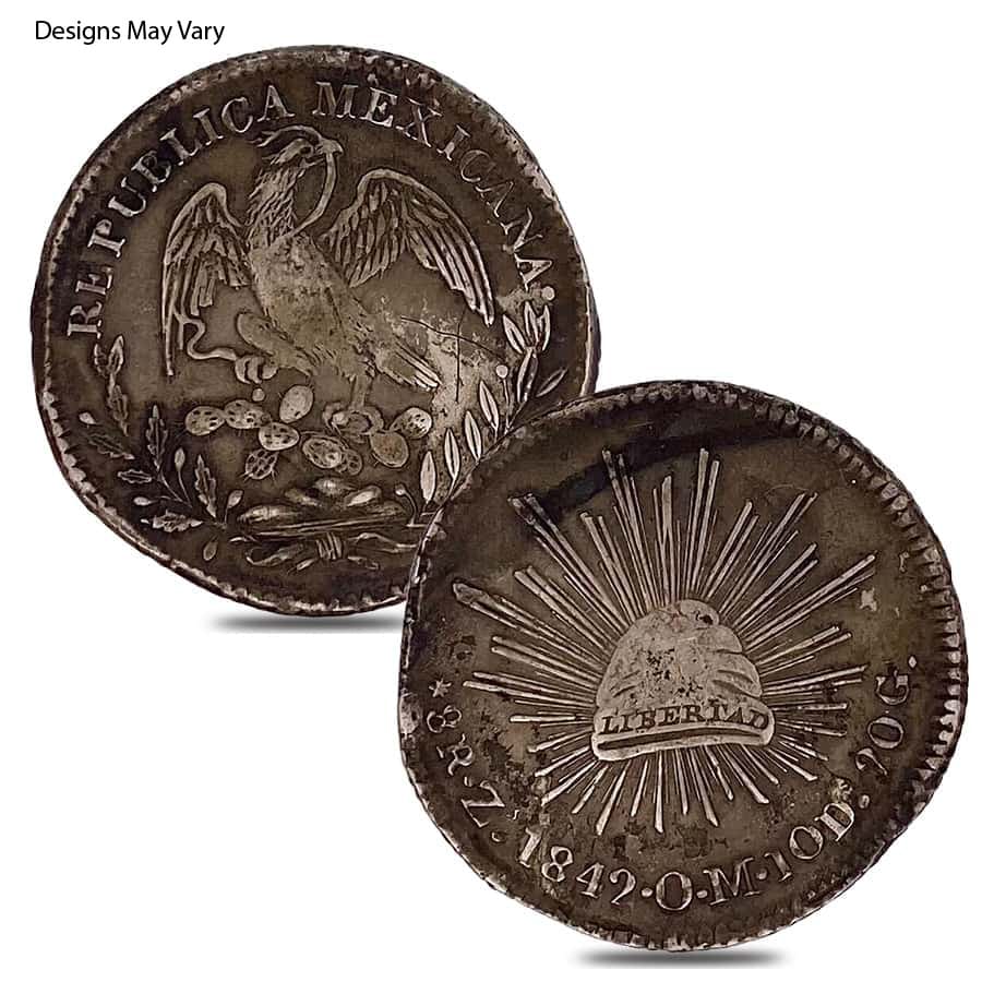 1825 - 1897 Mexico 8 Reales Radiant Cap Silver Coin Cull / Holed ASW 0.7859 oz thumbnail 4
