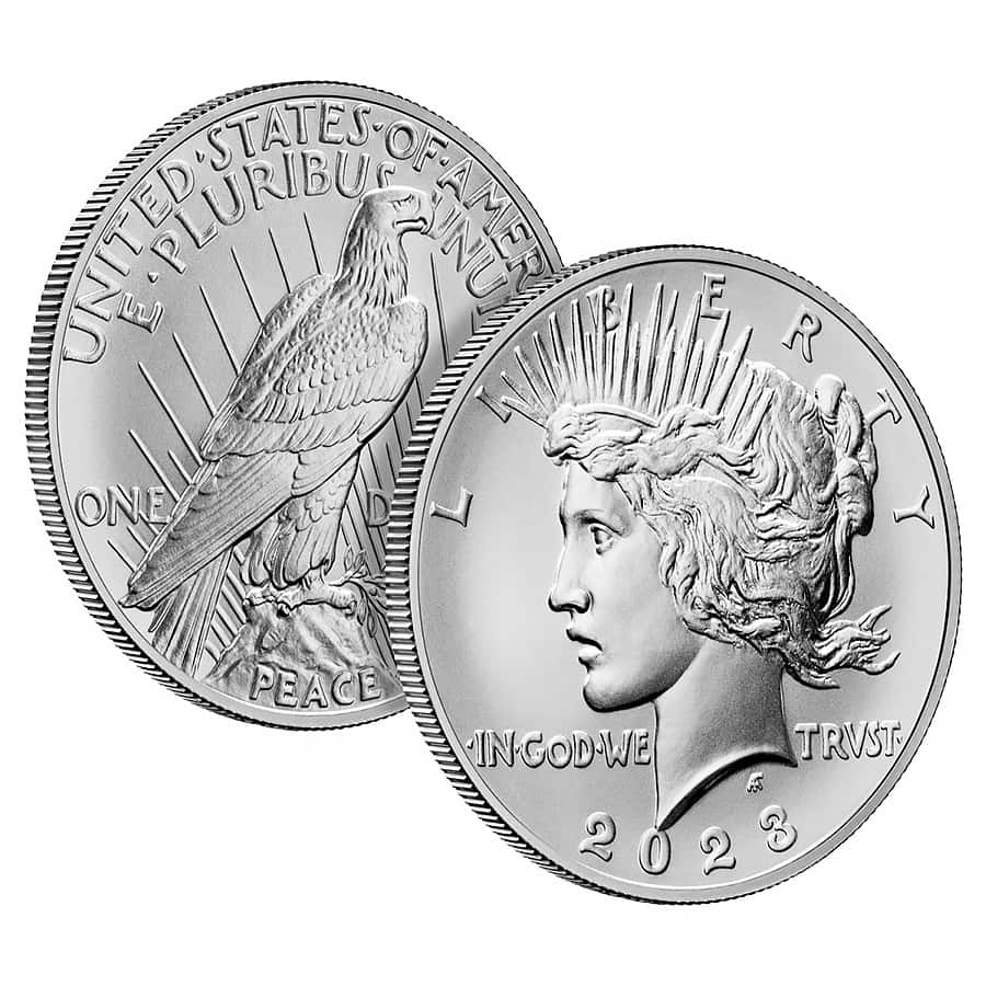 2023 Peace Silver Dollar .999 Fine (w/Box & COA) thumbnail 4
