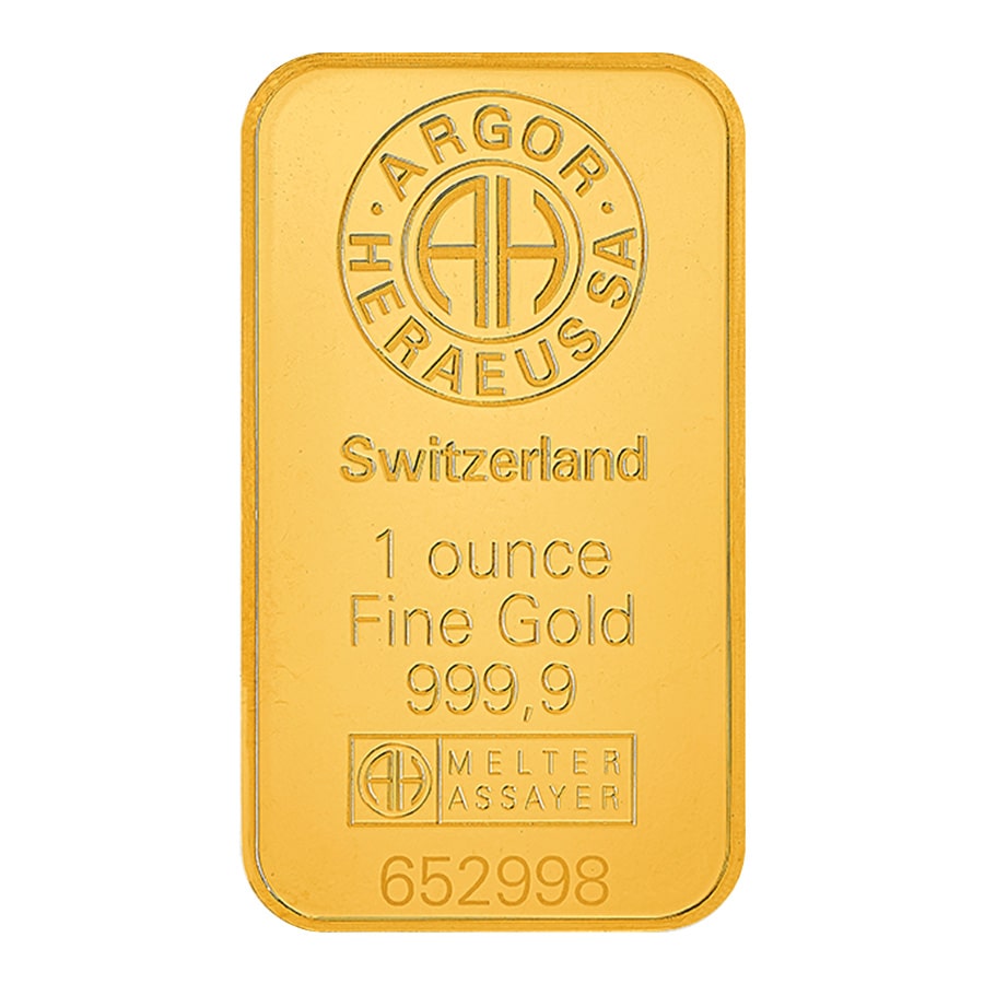 1 oz Gold Bar - Argor-Heraeus .9999 Fine (in Assay) thumbnail 4