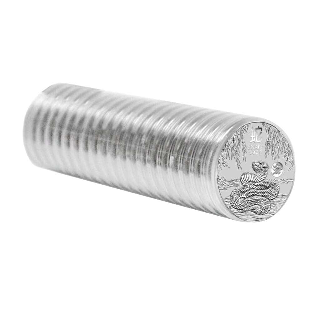 Roll of 20 - 2025 1 oz Silver Lunar Snake Dragon Privy BU Australian Perth Mint thumbnail 4