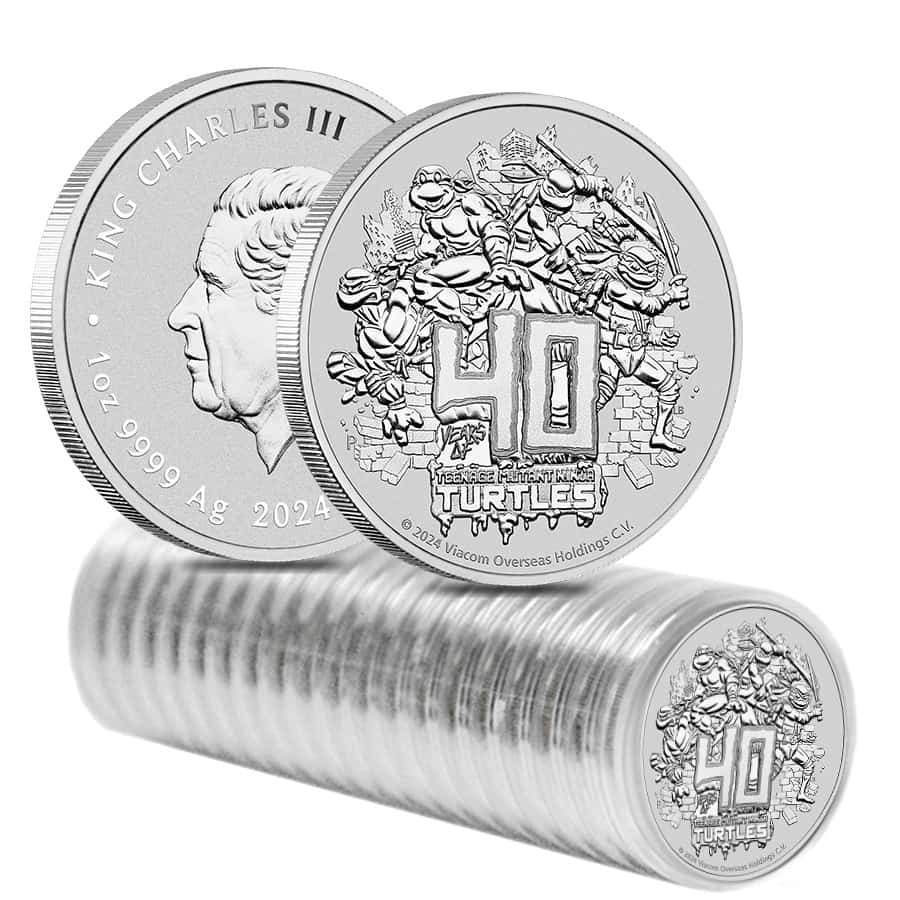 2024 1 oz Tuvalu Teenage Mutant Ninja Turtles™ 40th Ann. Silver Coin BU thumbnail 3