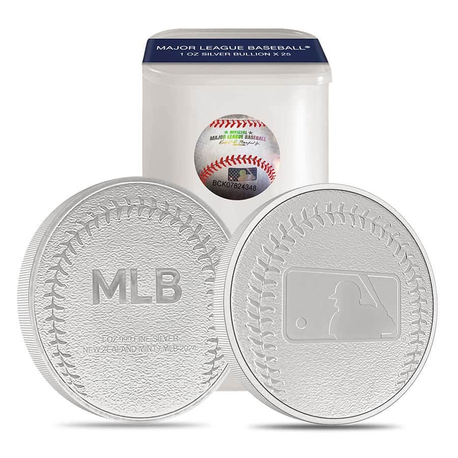 2024 New Zealand 1 oz Major League Baseball (MLB) Silver Round .999 Fine thumbnail 3