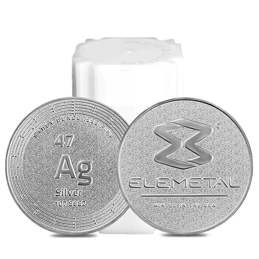 1 oz Elemetal Silver Round .999 Fine thumbnail 4