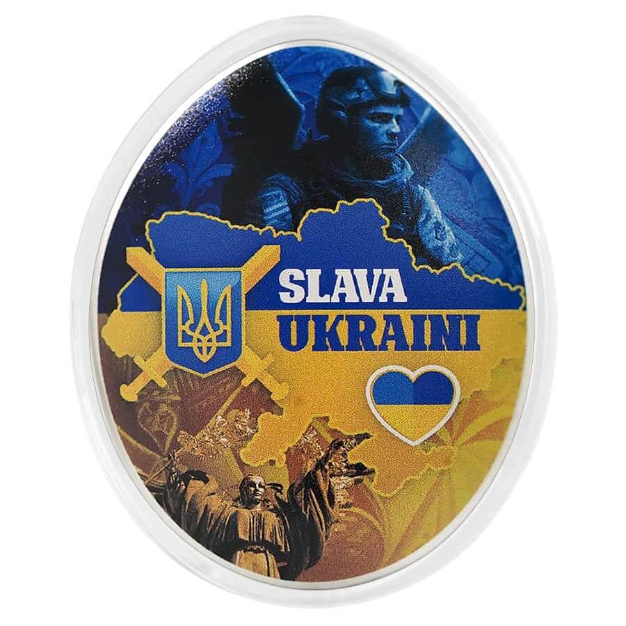 2024 Chad 1 oz Silver Slava Ukraini Pysanky Coin .999 Fine thumbnail 4